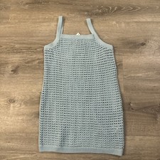 Madewell Womens Swim Cover Up Crochet Cutaway Cover-Up Midi Dress Blue Size S