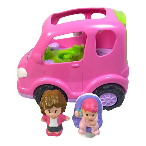Fisher Price Little People Pink Car SUV Van Music Sounds and figures