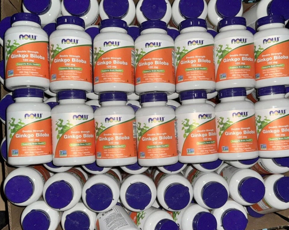 NOW**200 Veg Capsules**GINKGO BILOBA -Double Strength 120 mg (LIMITED TIME SALE) - Image 2 of 4