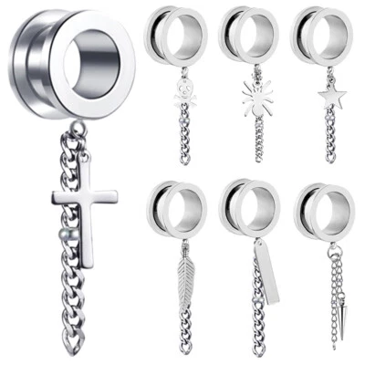2X Chirurgischerstahl Ohr Piercing Flesh Tunnel Plug Stecker Ohrringe Anhänger - Bild 1 von 4
