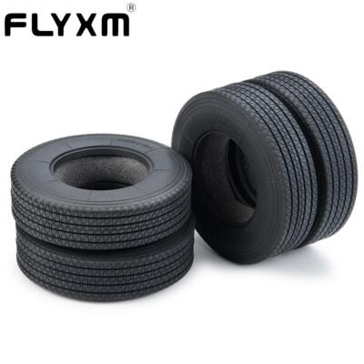 FLYXM Wheel Rubber Tire Tyre Widen 22mm For 1/14 Tamiya RC Truck Tractor Upgrade