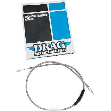 Drag 59 5/16'' Stainless Braided HE Clutch Cable 80-86 Harley Davidson FX FL