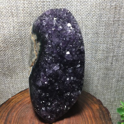 498g Natural Amethyst Cluster Geodes Cut Base Quartz Crystal  Specimen 25