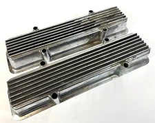 KEYSTONE KVC-L Chrome Plated Aluminum Chevy Small Block Valve Covers Pair Set