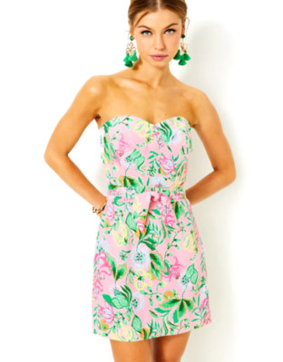 NWT LILLY PULITZER SIZE 6 KYLO STRAPLESS SKIRTED ROMPER *VIA