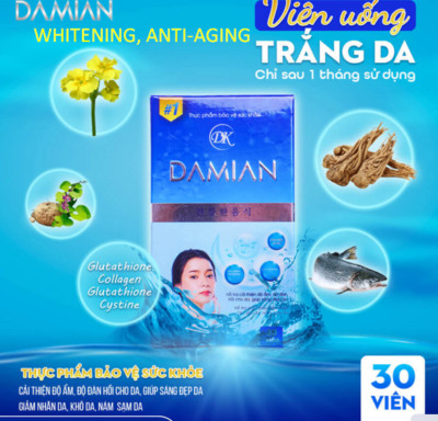 Dakami Damian helps Whiten Skin Reduce Wrinkle Dark Spot anti-aging tri nam