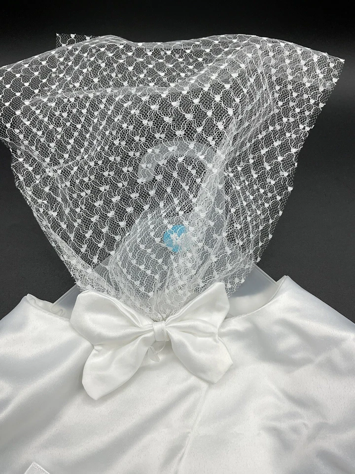 You & Me Mediano 15-17 Pulgadas Blanco Vestido de Novia y Velo Novia Perro Conjunto Nuevo con Etiquetas Foto 3 de 4