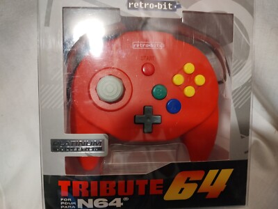Retro-Bit Tribute 64 Red N64 Controller for Nintendo 64