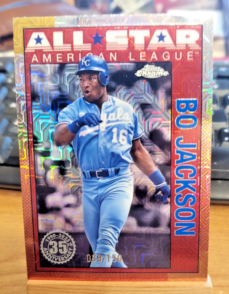 2025 Topps Silver Pack MOJO Blue Bo Jackson 90ASC-26 39/150 Parallel Insert