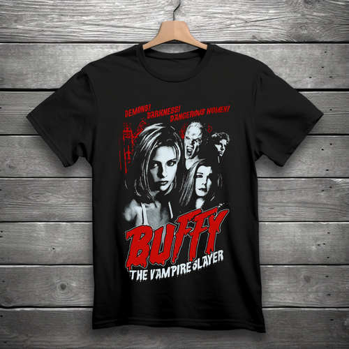 Buffy The Vampire Slayer Demons, Darkness, Dangerous Women! T-Shirt Black S-3XL - 第 1/8 張圖片