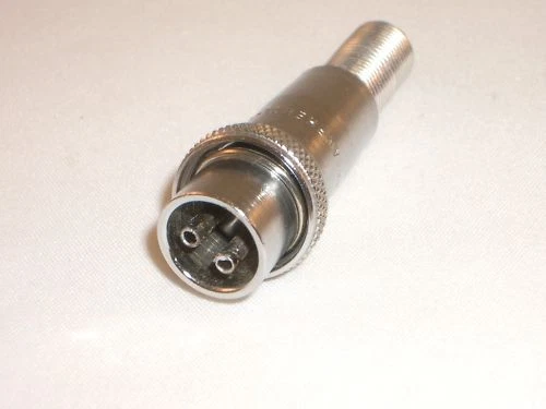 AMPHENOL WPI 80-MC2M 2 PIN OFF-SET MICROPHONE PLUG FOR COLLINS HEATHKIT BROWNING