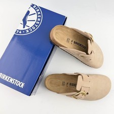 Birkenstock Boston Big Buckle Sandcastle Nubuck Leather Women's Clogs EU 37-41