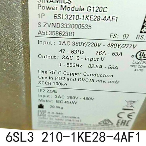 Onduleur neuf Siemens 6SL3 210-1KE28-4AF1 6SL3210-1KE28-4AF1 45KW US FREE TAX - Photo 4/5