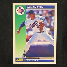 Score 1992 Nolan Ryan #2 Texas Rangers MLB Baseball Base Set Card