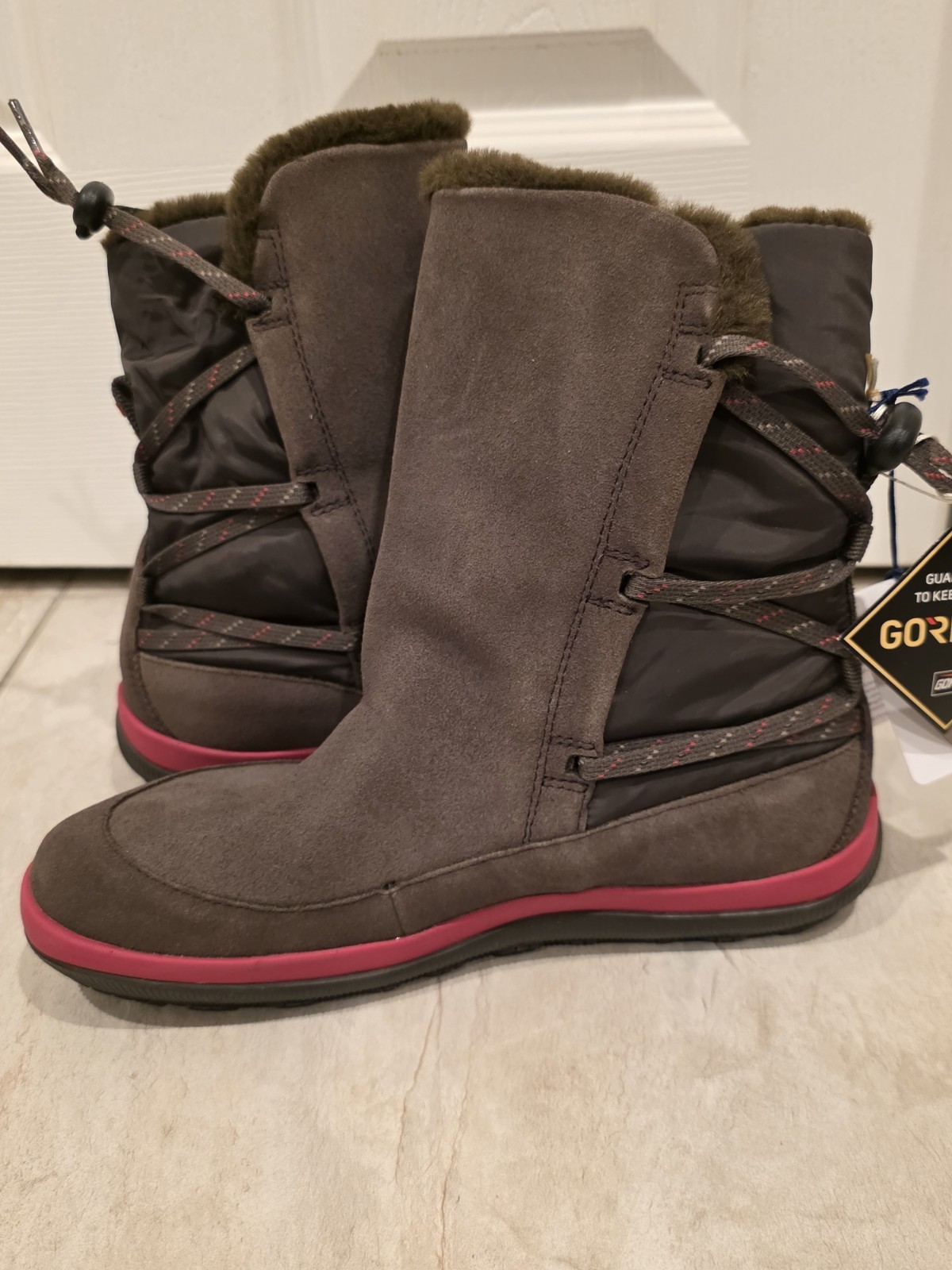 NWT: Camper Women's Peu Pista GM Mid Calf Boot, Dark Gray Brown, GORE-TEX, 37 EU image 6