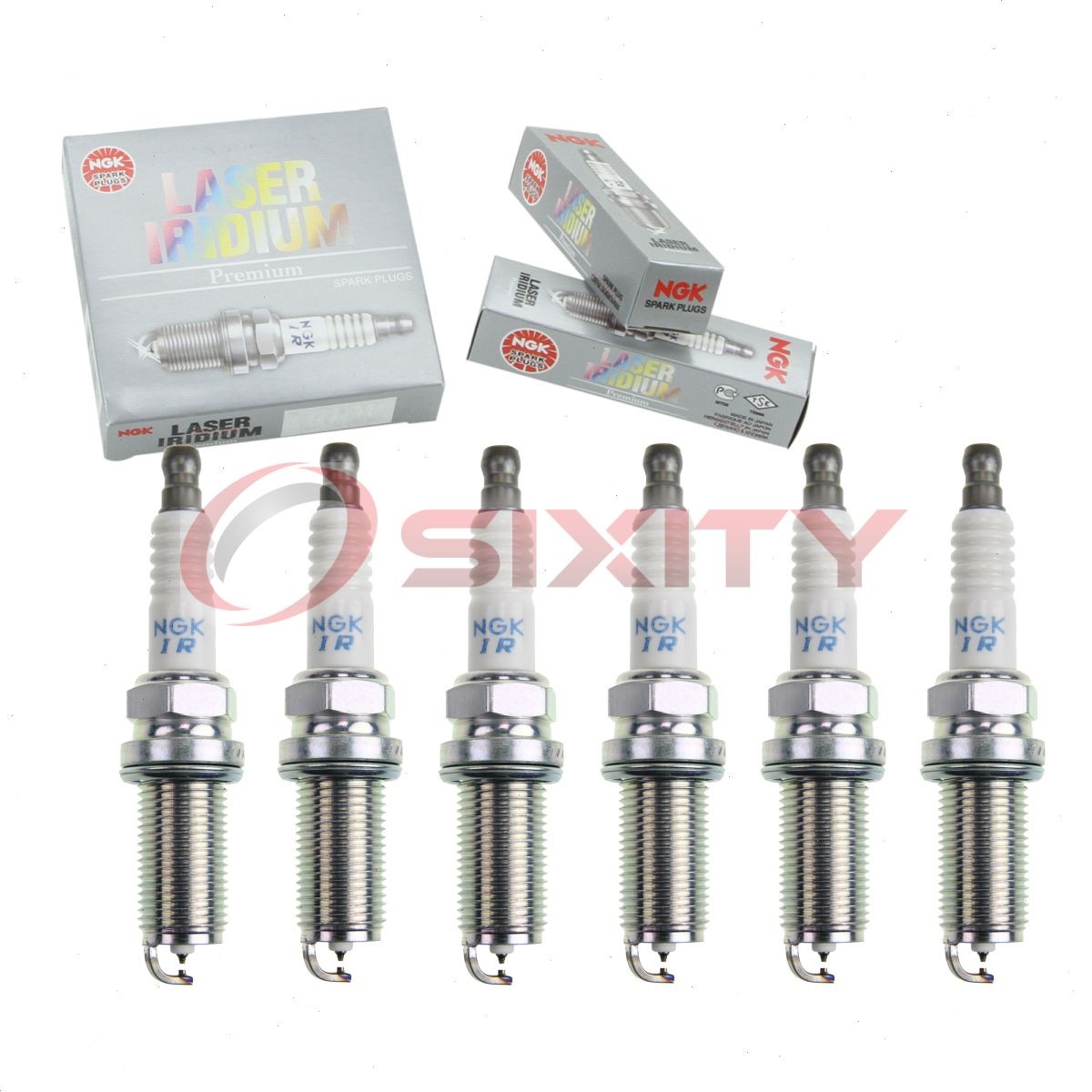 6 pc NGK 91961 DILFR7K9G Laser Iridium Spark Plugs for Ignition Wire eo