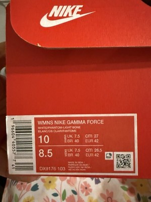 Nike Gamma Force Women s Low Top Leather Sneakers White/Phantom DX9176-103