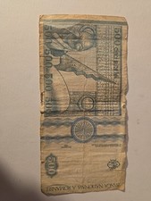 500 romanian banknote with BRANCUSI figure printed