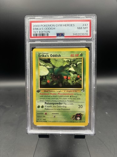 Erika's Oddish (1st Edition) graded PSA 8 for sale on eBay