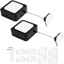 2 PCS 6.5 FT Retractable Remote Control Cable Tether Lock Security Lanyard