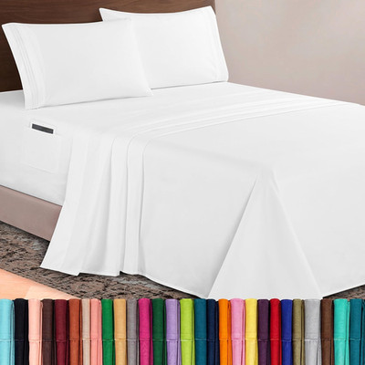 Luxuriöses 4-teiliges Bettlaken-Set, 1500 Premium-Mikrofaser in Hotelqualität, 4