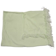 Light Mint Green Acrylic Baby Throw Blanket Fringe Cozy RN 14500 Carters Vintage