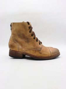 BED|STU Tan Canvas Shoe Interior Label men boots, Sz 11, pre-owned, gently used Bedstu Bowery II Leather Cap Toe High-Top Sneakers, Tan  main image 4