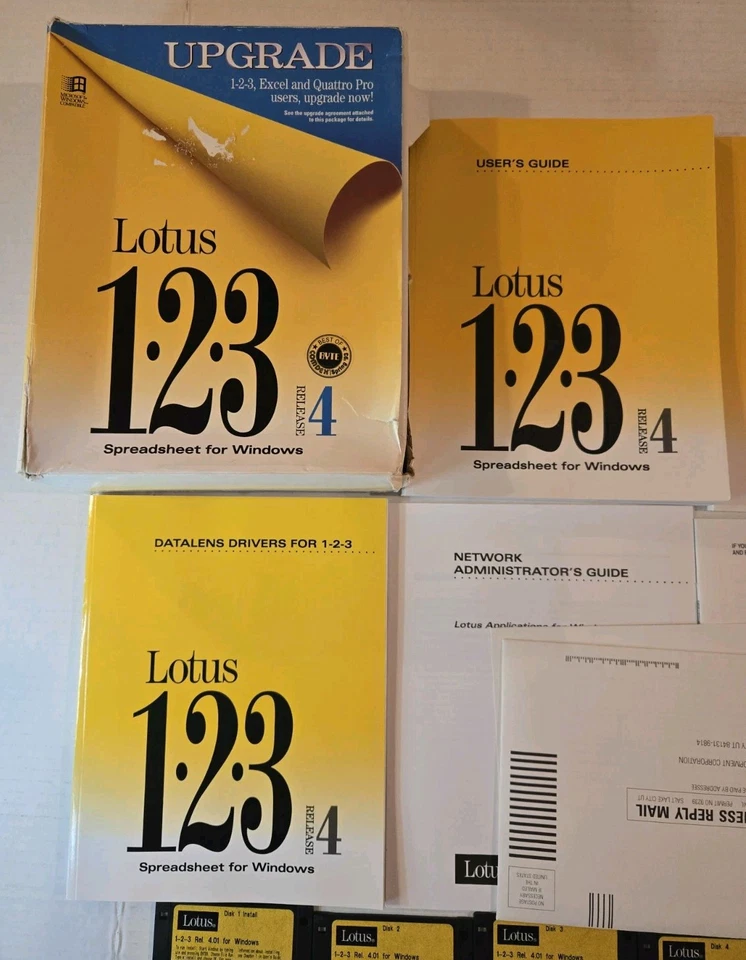 Lotus 123 Spreadsheet Release 4 Upgrade Software (PC, 1993, 3.5" Floppy) - Image 2 of 4
