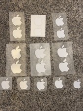 Apple Logo Sticker Decal - Genuine OEM - Lot of 17 Stickers SM-MD-LG