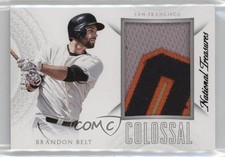 2015 Panini National Treasures Colossal Team Logo Prime 6/10 Brandon Belt #5 0b0