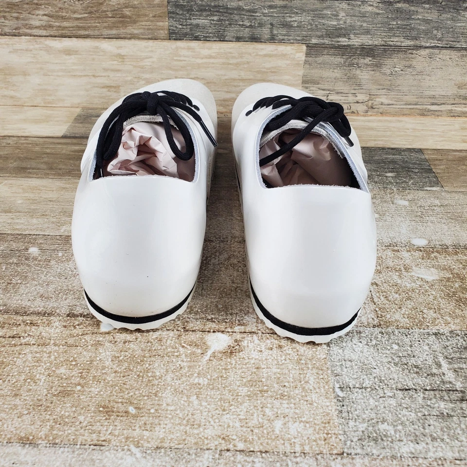 Zapatos informales Birkenstock Maine para hombre talla 12 charol blanco con cordones parte superior baja punta redonda Foto 3 de 4