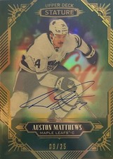 2020 UPPER DECK STATURE AUTOGRAPHS#26 AUSTON MATTHEWS GREEN /25