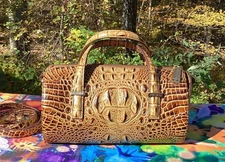 Brahmin Toasted Melbourne Claire Barrel Handbag