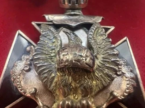 Kreuz Freimaurer Anhänger Fob Vergoldet Gold Fraternal Order Eagles Antike - Bild 3 von 4