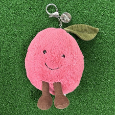 Jellycat Amuseables Cherry Bag Charm Clip Plush A4CHBC by Jellycat Tush Tag 5"