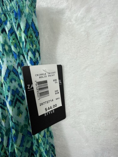 NWT Zac Rachel Womens Large Midi Skirt Colorfull Pull On Casual Fairy Boho Blue - Picture 2 of 13