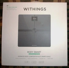 Withings Body Smart Advanced Body Composition Smart Wi-Fi Scale, Black NEW
