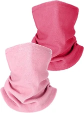 2 Pieces Winter Neck Warmers Ski Face Gaiter Fleece Scarf Windproof Head Scarf w