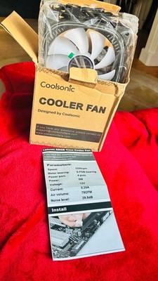 Coolsonic 120mm ARGB PC Fans 2200RPM 75CFM 4pin PWM High Performance Case Fan