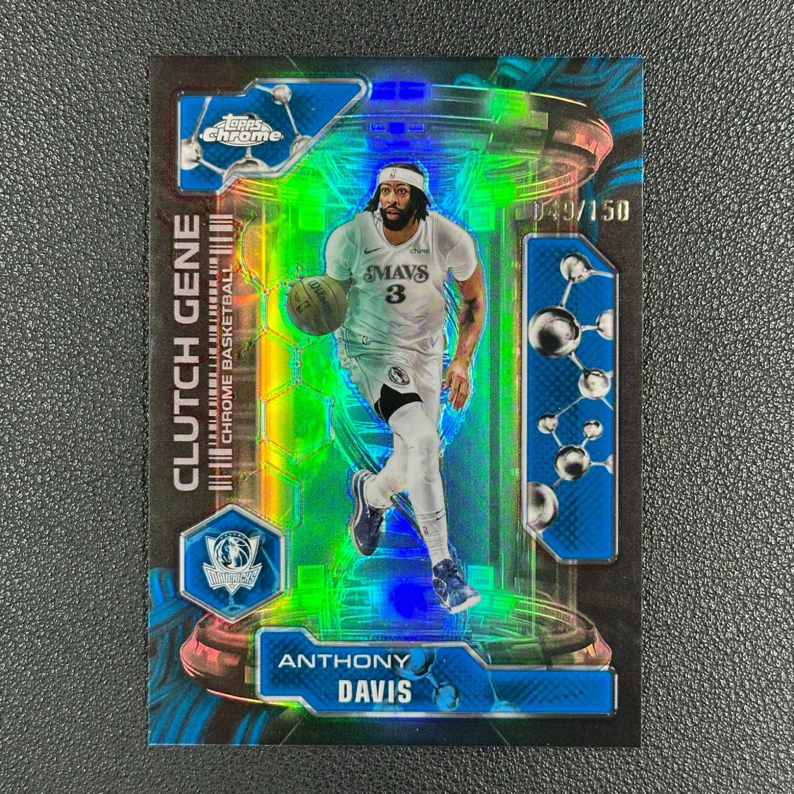 Anthony Davis 2025 Topps Chrome #CG-8 Clutch Gene - Blue Refractor 