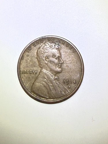 1914 S Lincoln Wheat Cent Penny F+, maybe VF