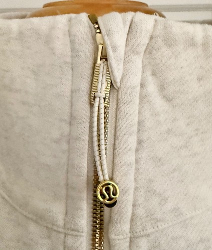 Lululemon Scuba Funnel-Neck Oversized Half-Zip Sweatshirt Heathered Ivory M/L - Picture 2 of 13