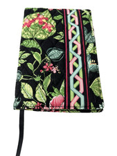 VERA BRADLEY PAPERBACK BOOK COVER - BOTANICA - BLACK FLORAL - RETIRED - 2007