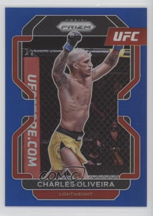 2022 Panini Prizm UFC Blue Prizm 67/199 Charles Oliveira #189 1d8g