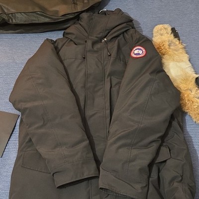 Canada Goose Men's Langford Parka 2XL Black Hooded Down Long Parka Coat