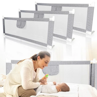 MARKENLOS Bettgitter 150/180/200cm Bettschutzgitter Baby Rausfallschutz Kinderbettgitter