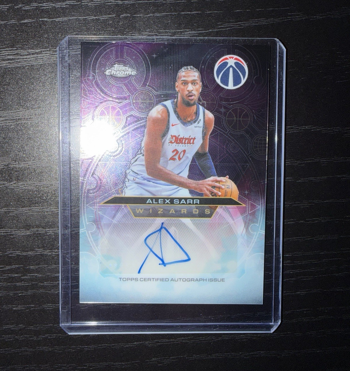 Topps 2026 Topps Chrome Updates Alex Sarr Chromographs Auto CH-AS Wizards