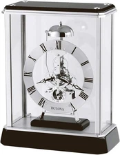 Bulova 10" B2023 Vantage Tabletop Clock - Black