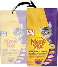 Meow Mix Original Choice Dry Cat Food 6.3 lb Bag – Adult Cats 3.01 per pound