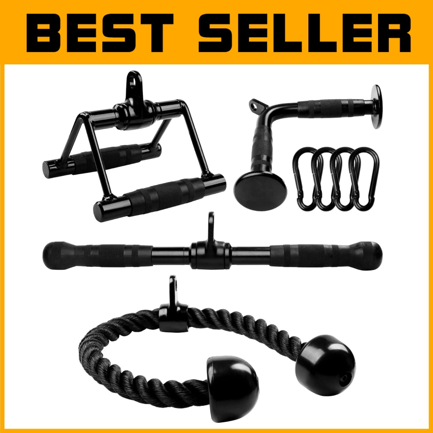 Accesorios para máquina de cable de gimnasio - Juego de 4 piezas